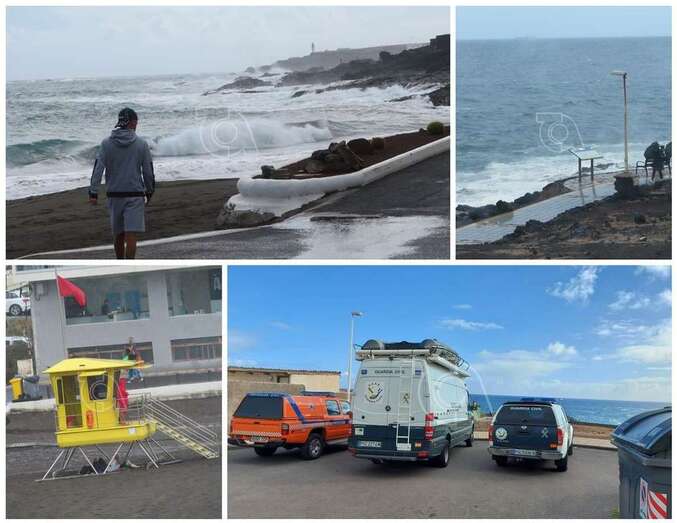 Collage de fotos de las labores de búsqueda de este domingo/TA.